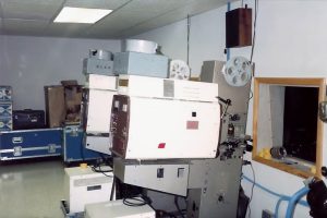 Owensby Studios Projection Booth with two 35MM projectors.